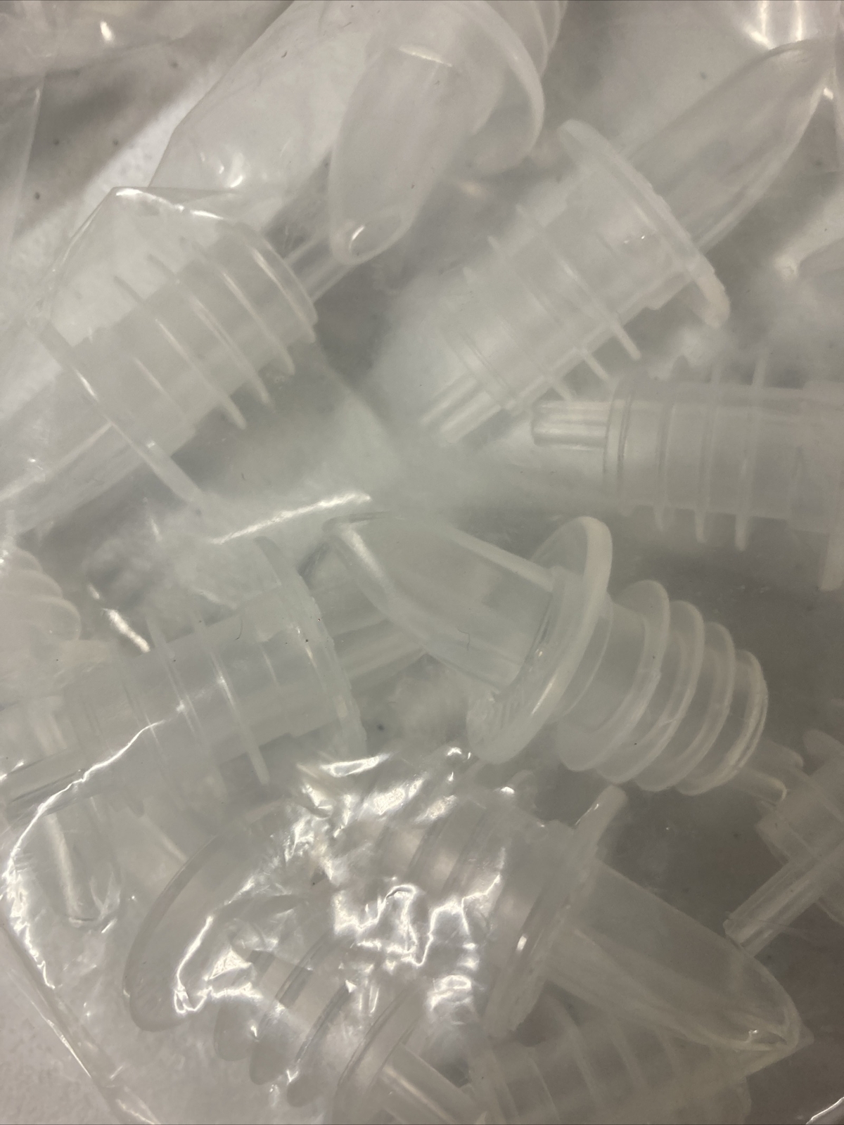 2 Packs of 12 Clear Free-Flow Liquor Pourer Bottle Pour Spouts 24 CT Tablecraft