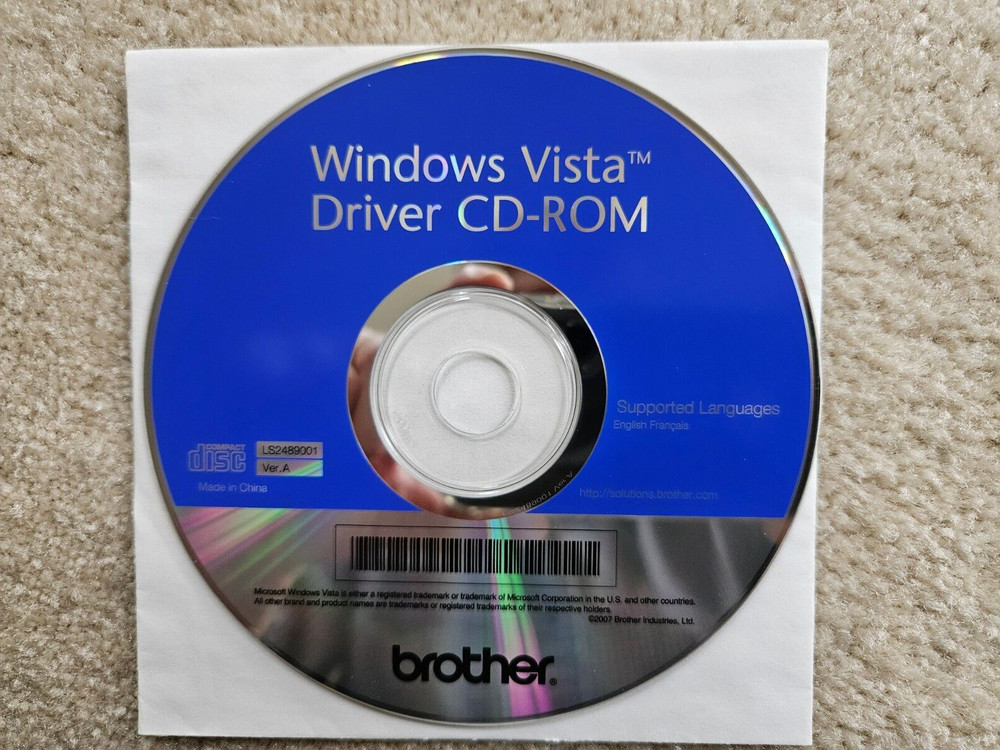 Brother Windows Vista Driver CD-ROM LS2489001 Version A