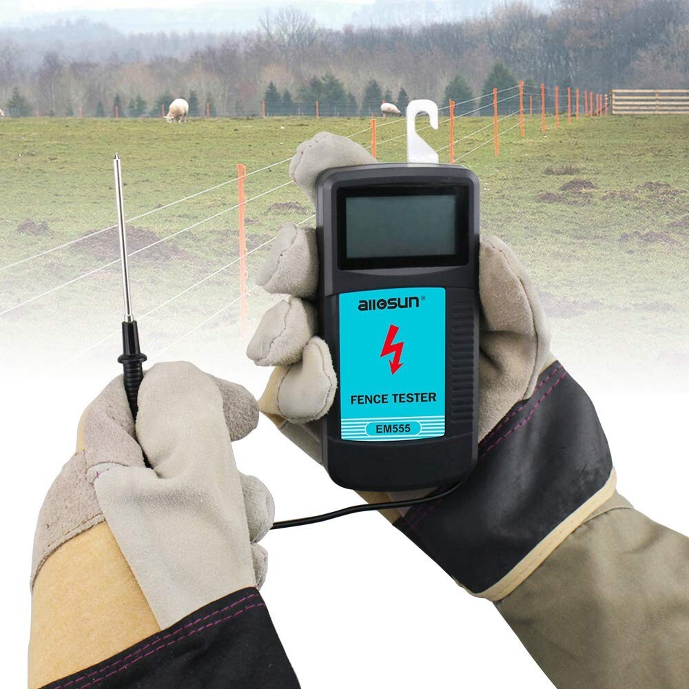 Multi-Functional Electric Fence Meter - Battery Powered Voltage Checker with Bag