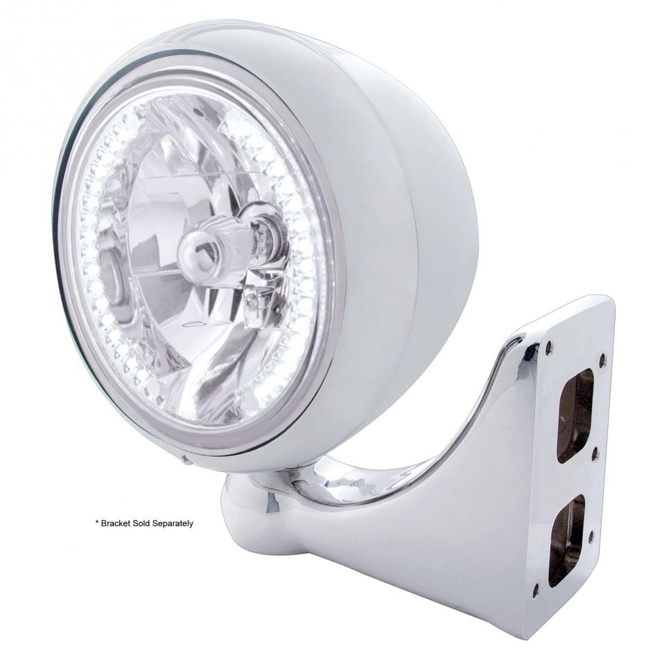 Stainless Guide Headlight H4 Bulb w/ 34 White LED