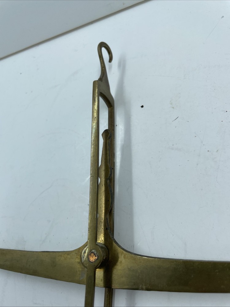 vintage brass hanging beam scale