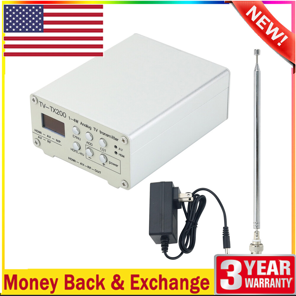 TV-TX200 VHF/UHF Analog TV Transmitter Fit HD/AV Input Analog Signal Transmitter