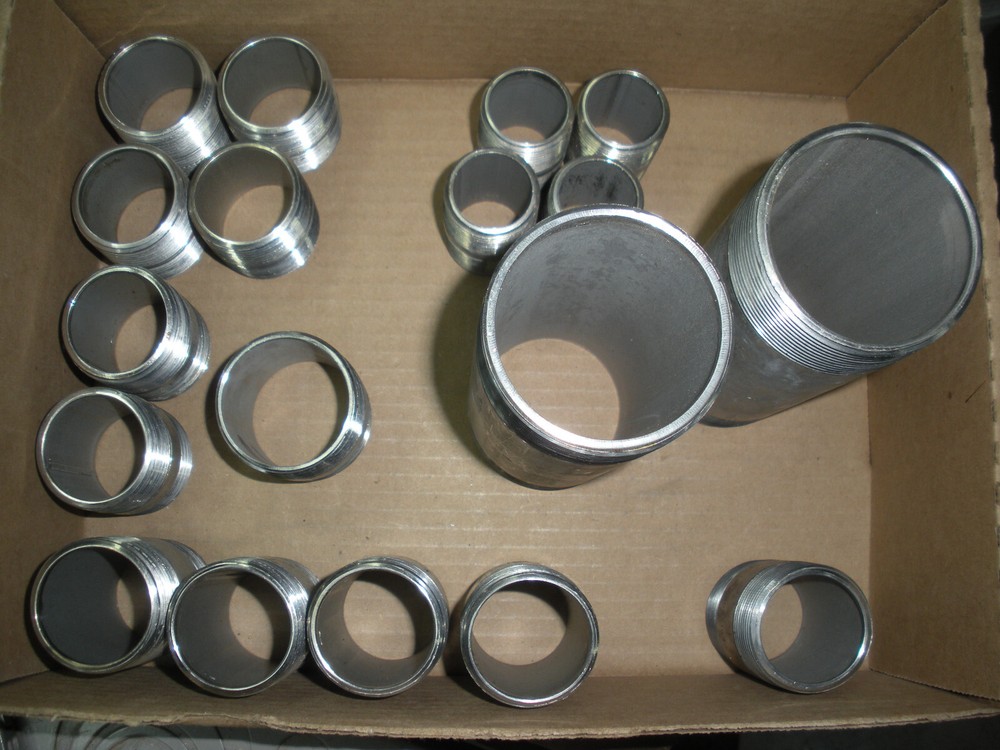 stainless steel pipe nipples assorted sizes 17pcs