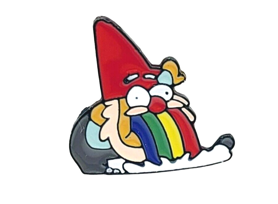 Gravity Falls - Throwing Up Rainbow Gnome Pin