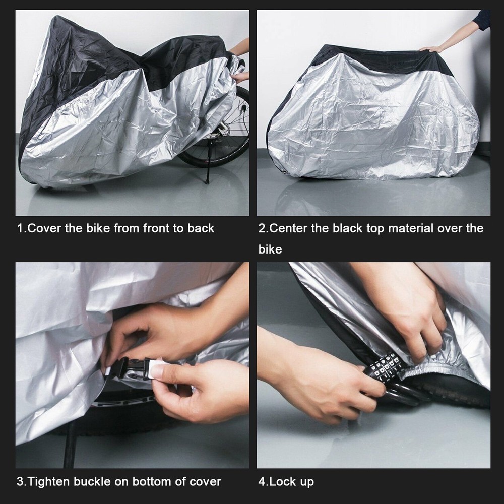 Bicycle Cover Raincoat Dustproof Sunproof Bicycle Protector with Locking Holes