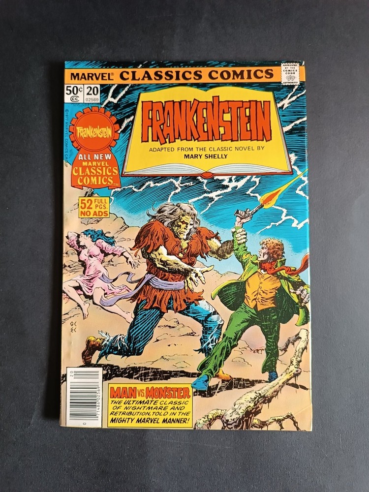 FRANKENSTEIN MARVEL CLASSICS COMICS MAN vs. MONSTER No. 20 MARVEL (1977) Comic Book