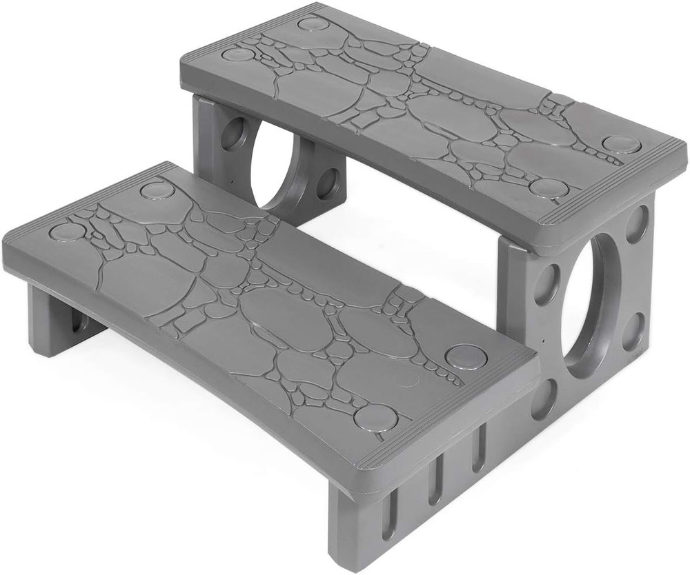 Premium Multi Purpose 2-Step Spa Hot Tub Pool RV Campers Deck Steps Lightweight