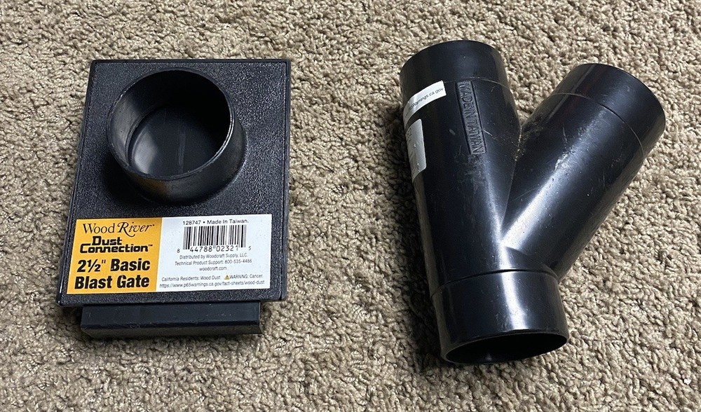 2.5” Shop Vac Blast gate & Splitter