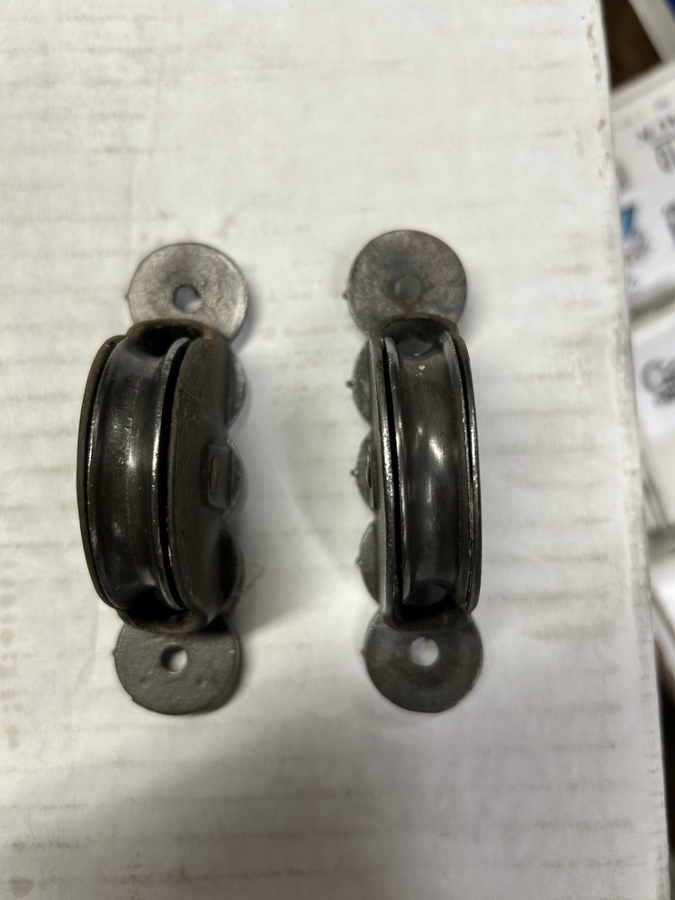 Vintage Window Weight Pulleys Qty 2