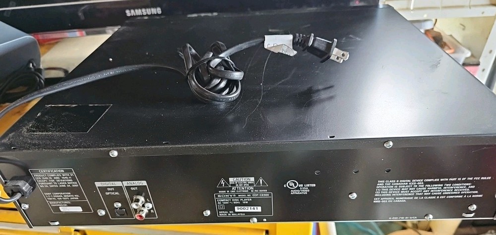 Sony CDP-CE500 Compact Disc Player 5-Disc CD Changer w/ USB