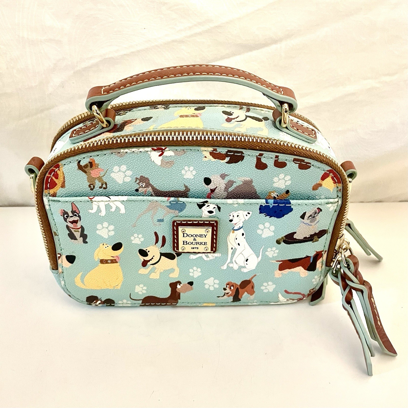 Dooney & Bourke Disney Dogs Ambler Purse Blue 2017 Crossbody Shoulder Bag - EUC