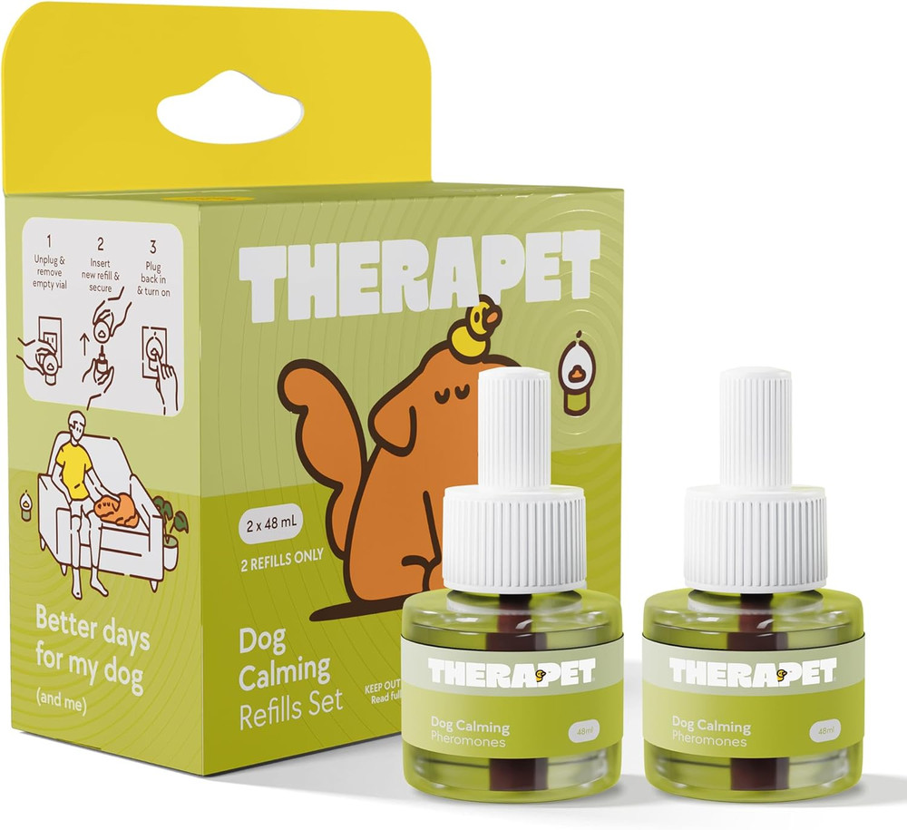 Dog Calming Diffuser Refill Kit (2-Pack, 60-Day Supply) Dog Pheromone Refills fo