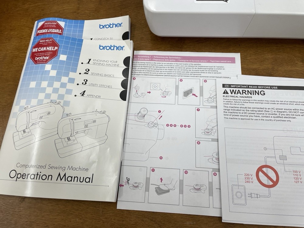 Brother ES-2000 Computerized Sewing Machine w/ Pedal & Accessories 1382