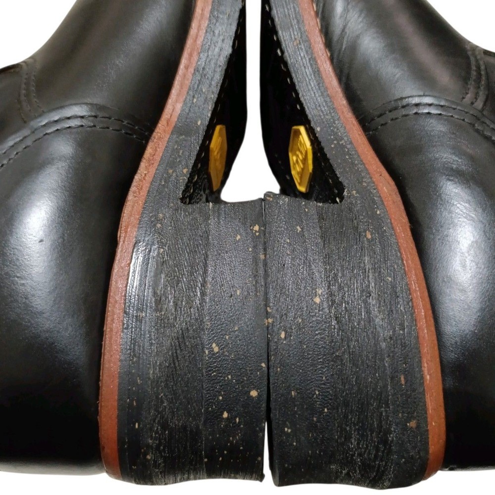 Chippewa Boots Leather Black Short Engineer Boots Size 8.5E