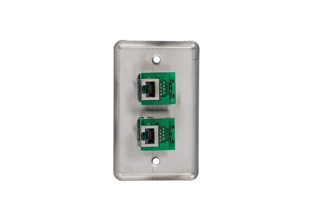 Elite Core Duplex Wall Plate w/2 Tactical Ethernet Connections D-2-2E