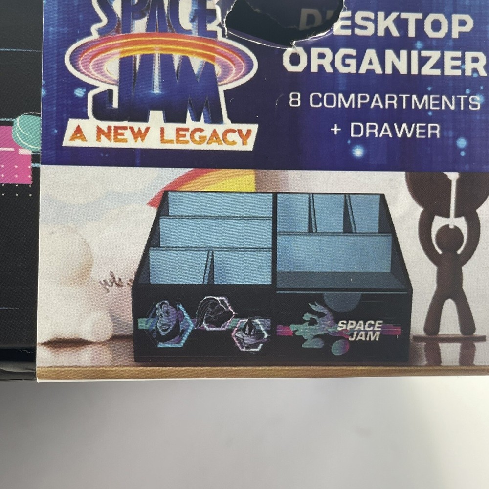 Edgeucational Publishing | Space Jam 2 Teal Desktop Organizer 8 Compartments