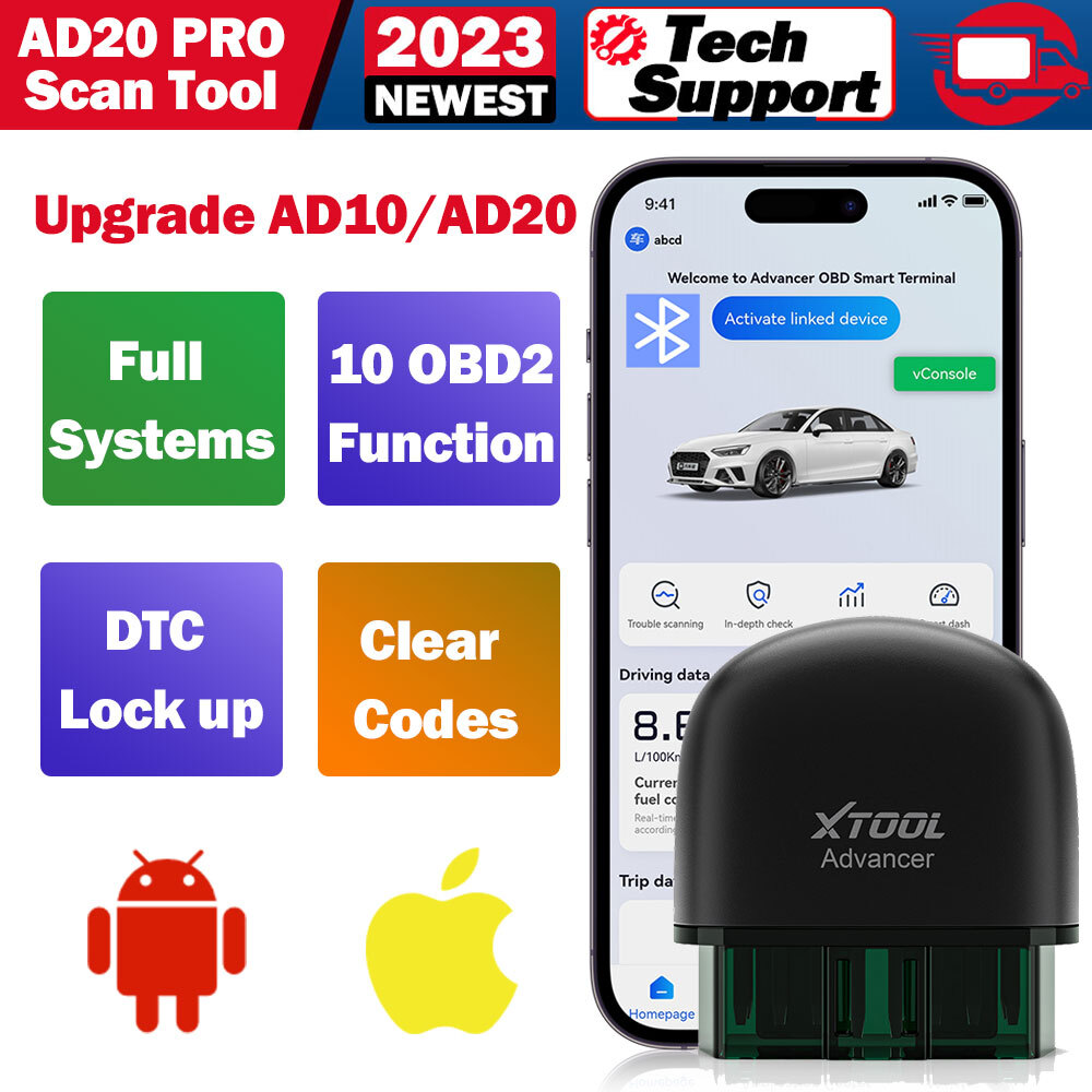XTOOL AD20 PRO Full System Diagnostic Fault Code Reader AUTO OBD2 Scanner Tool