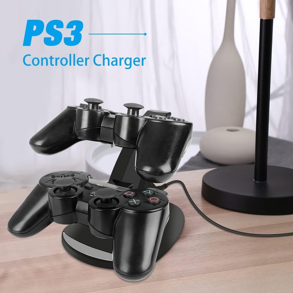 PS3 Controller Charger, Dual Console Charger Charging Docking Station Stand for