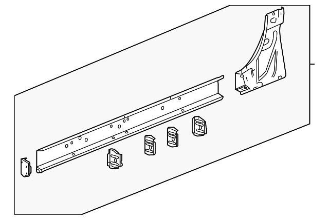 Genuine GM Driver Side Rocker Inner Panel 84972385