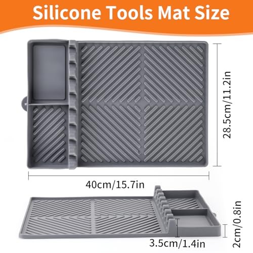 Griddle Mat Barbeque Grill Accessories Tools for Blackstone, Side Shelf Gray