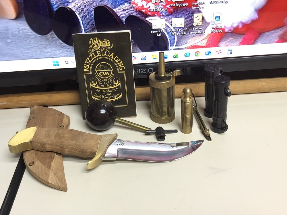 CVA Connecticut Bowie Knife & Muzzle loading Starter Kit Accessories