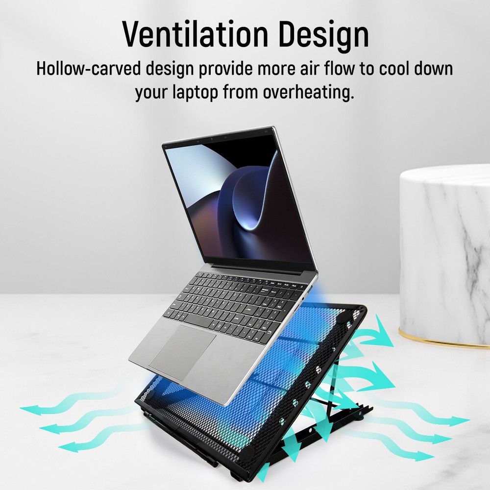 Foldable Laptop Stand Angle Adjustable Tablet Holder Riser Portable Ventilate