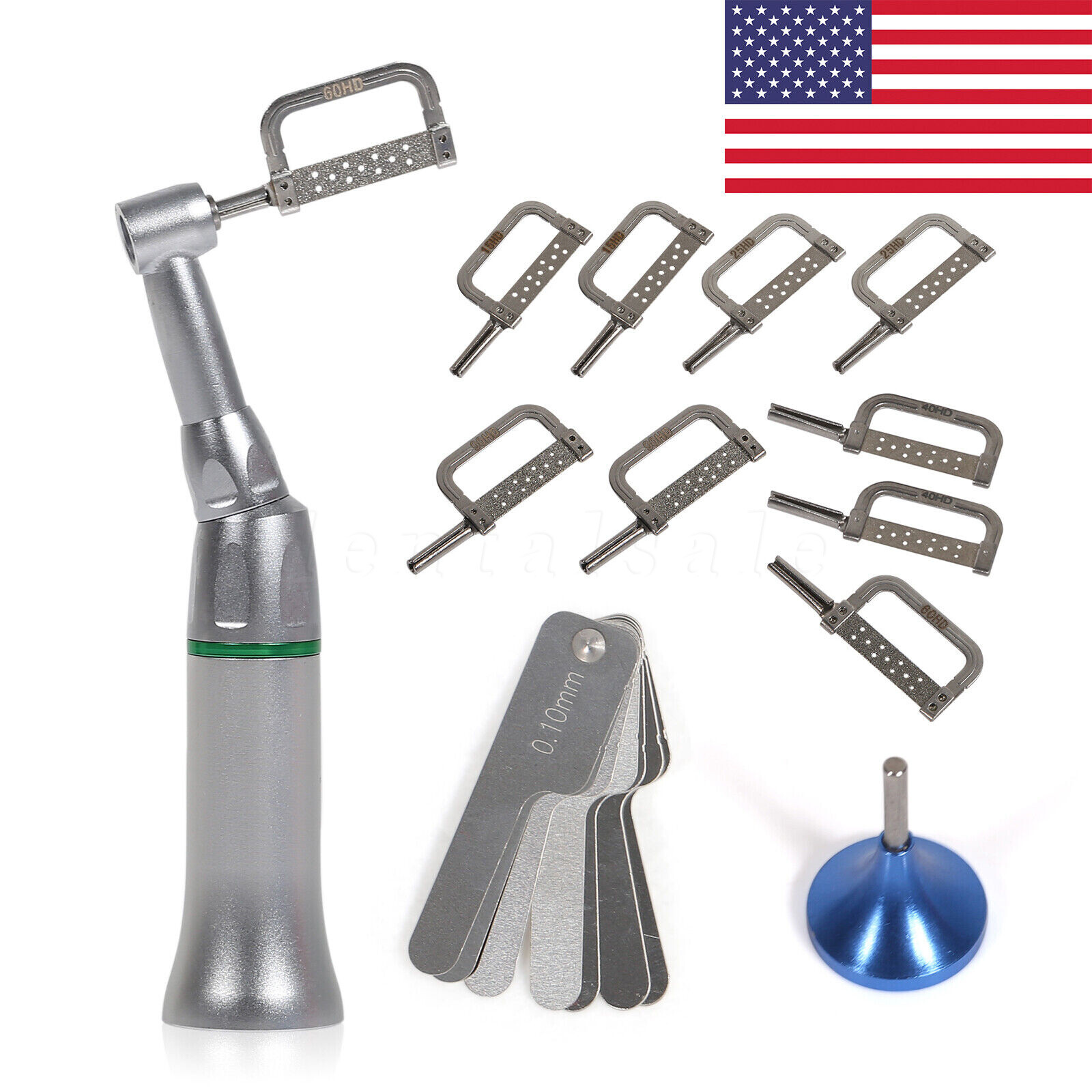 Dental Ortho Contra Angle 4:1 Contra Angle Handpiece Interproximal Strip IPR Kit