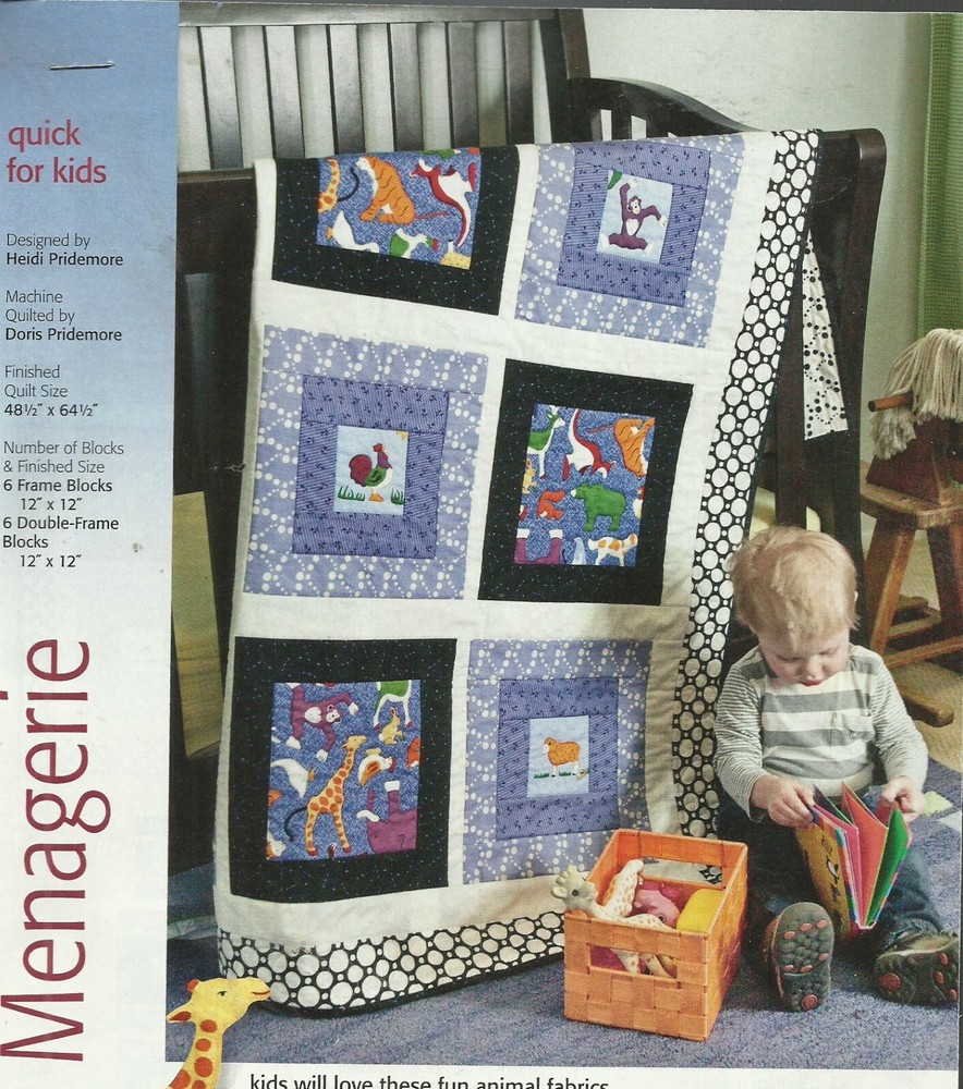 B0629 MENAGERIE  QUILT PATTERN/INSTRUCTIONS
