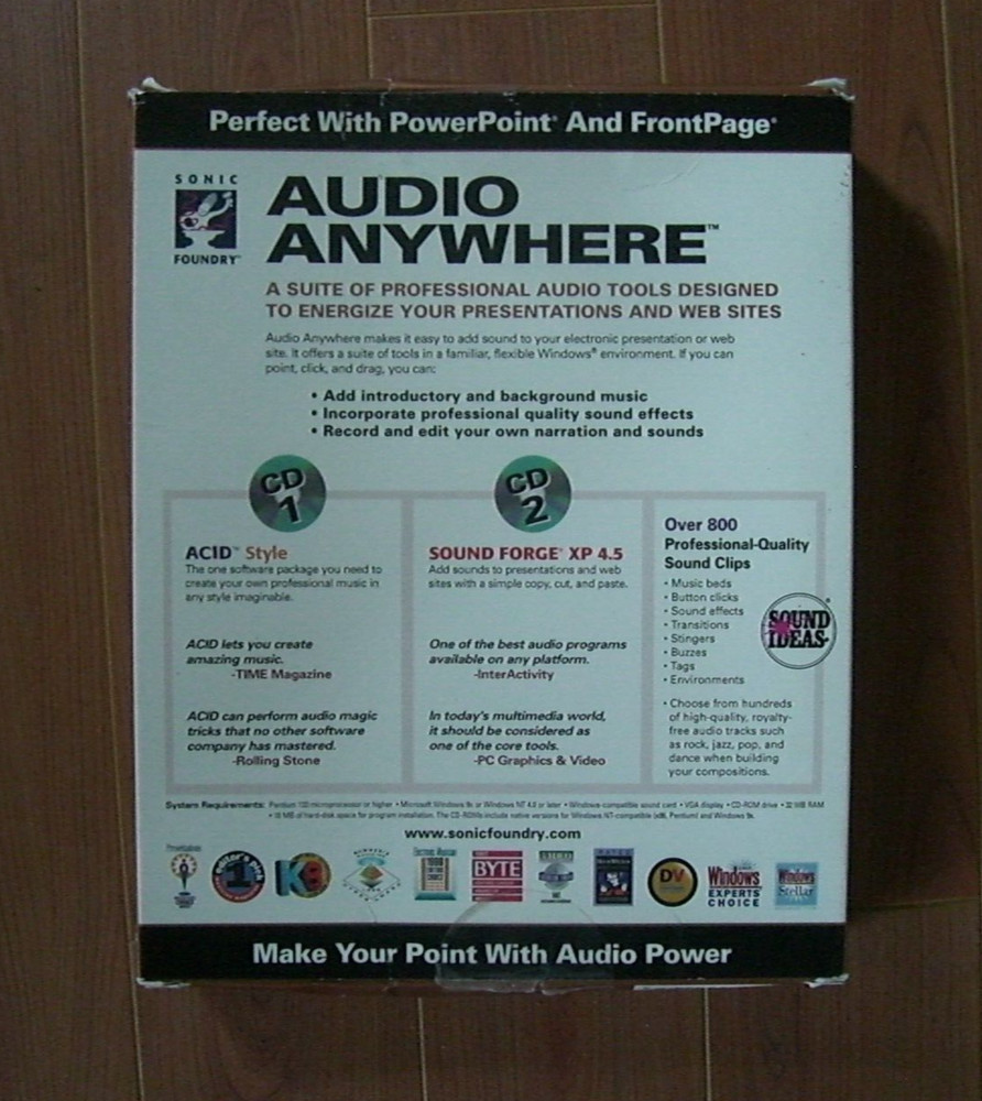 Sonic Foundry Audio Anywhere