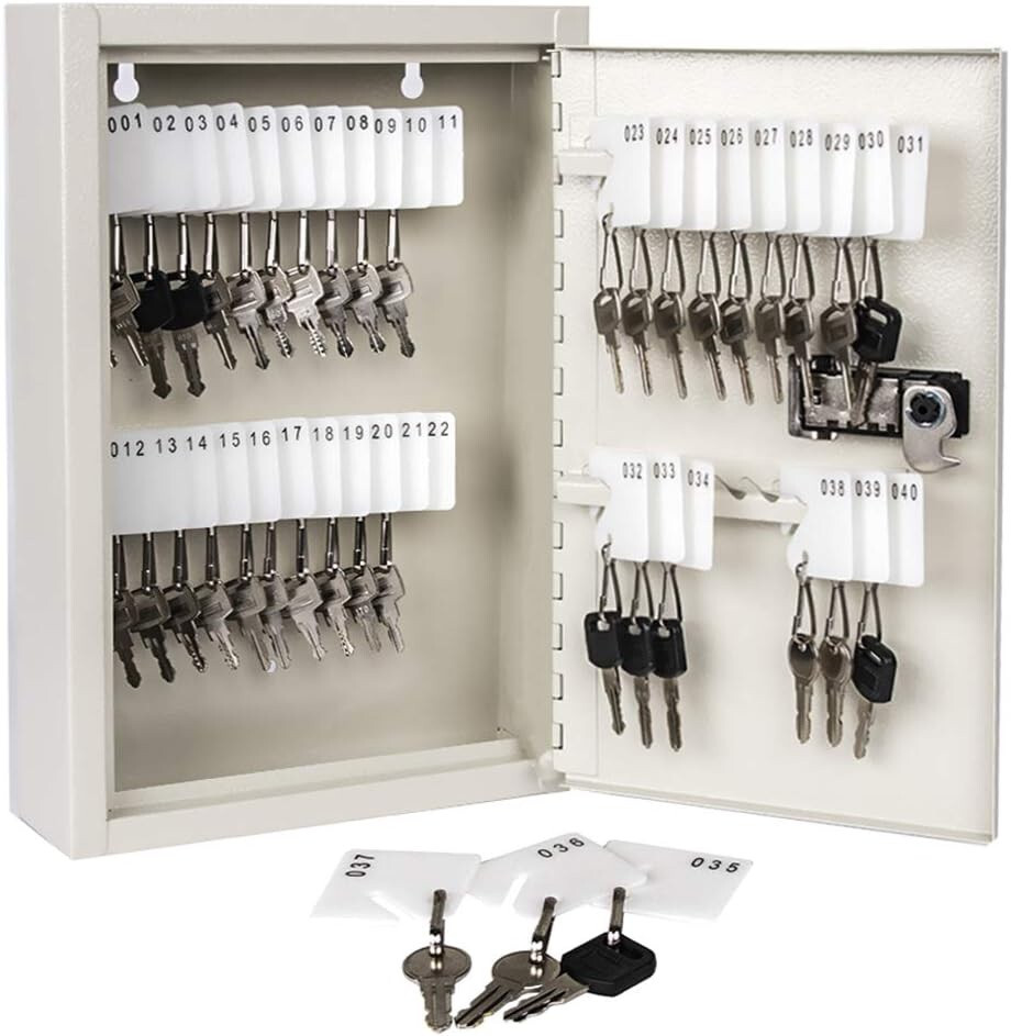 40 - 200 Key Storage Code Lock Box Wall Mount Keys Holder Safe Cabinet Organizer