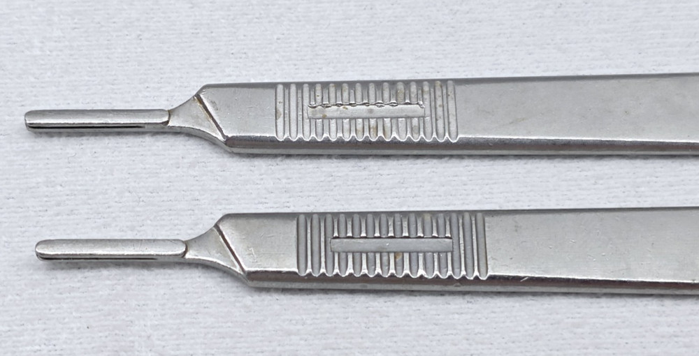 (2x) Aesculap BB73 Knife Handle #3 5" (125mm)