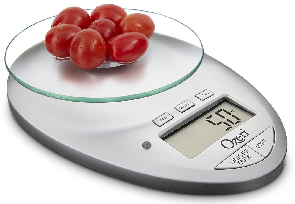 Ozeri Pro II Digital Kitchen Scale with Removable Glass Platform and Countdow...