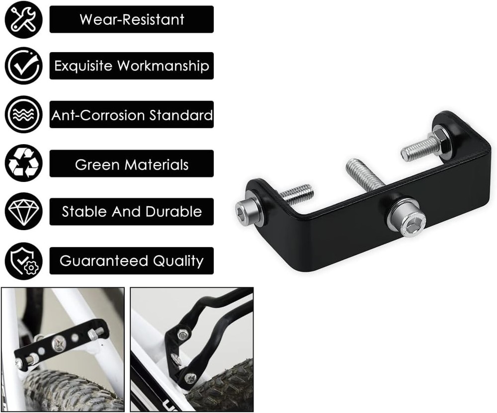 Easy Install Rear Mount Adapter for Pannier Racks - Compatible with All Bikes