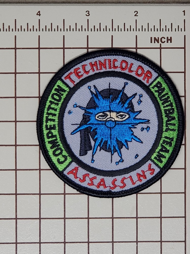 Early 90s Paintball Patch - Technicolor Assassins Competition Team