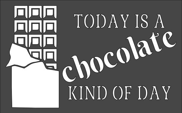 6.5"x10" Clear Plastic Stencil - Chocolate (MC32)