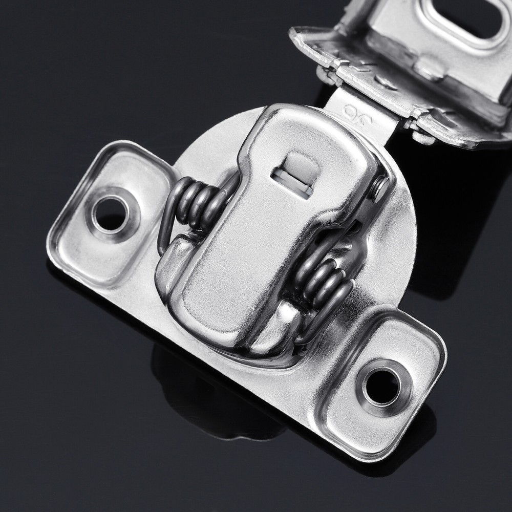 4Pcs Kitchen Cabinet Door Hinges 1/2" Overlay Face Hinges Self Closing Compact