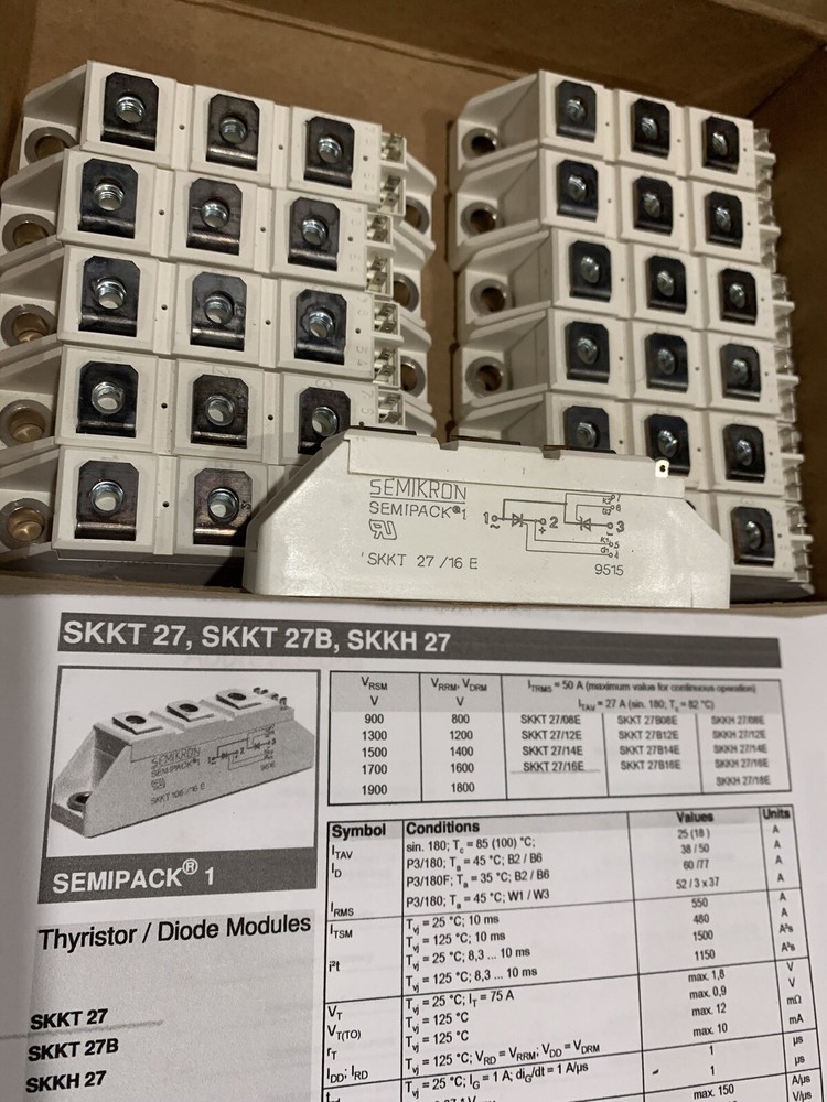 SEMIKRON SKKT27/16E Semipack 1 Thyristor / Diode Modules NEW!! SHIPS SAME DAY!!