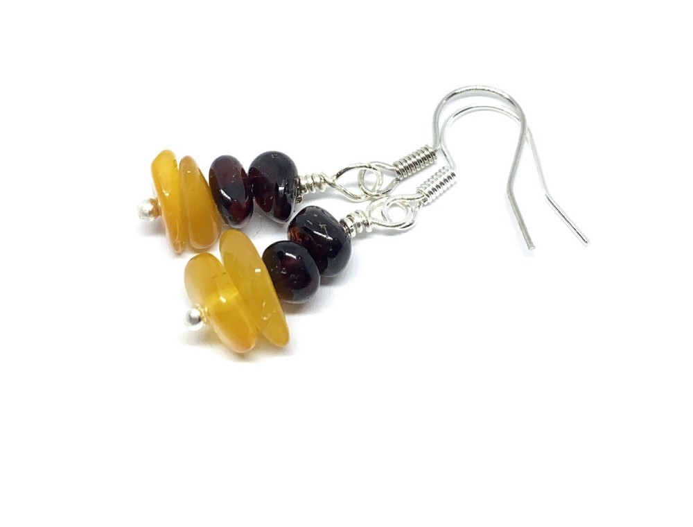 Genuine/Authentic Baltic Amber Handmade Earrings - BEAUTIFUL