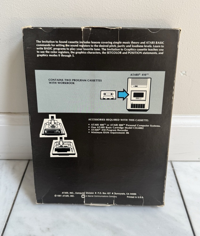 Vintage Atari 400/800 Computer Program Invitation To Programming 3 CX4117