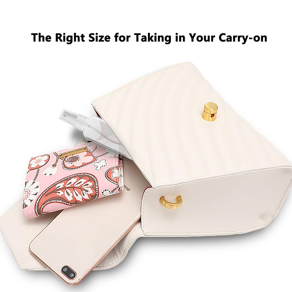 2 Pack 2oz Refillable Spray Bottles Clear Mini Atomizer for Travel & Perfume