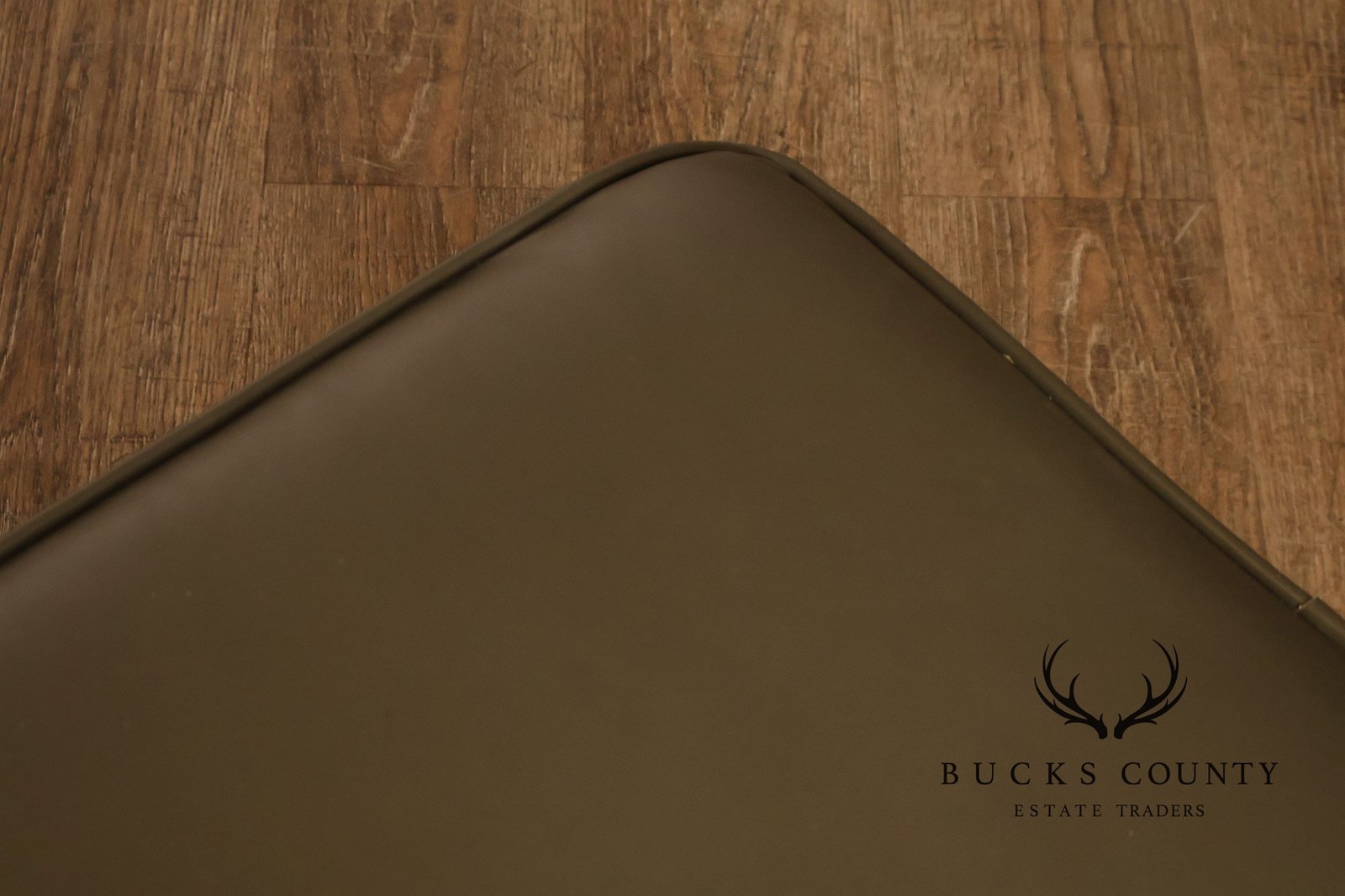 Ethan Allen Traditional Leather Ottoman