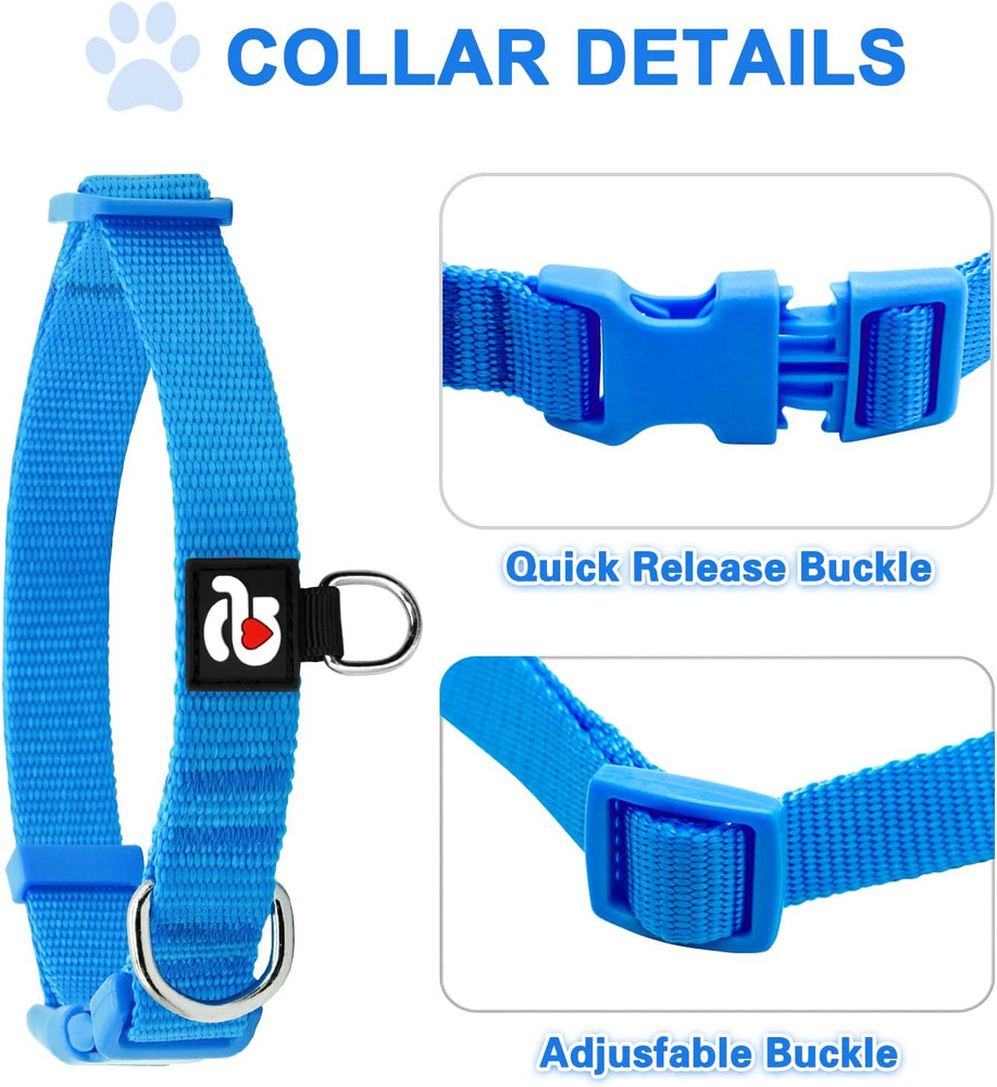 3 Pack Dog Collars Comfortable and Adjustable Nylon Dog Collars for for Small Do