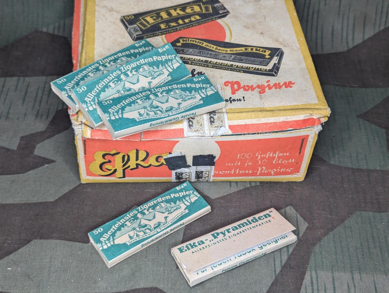 1 x WWII German Efka Cigarette Rolling Papers Vintage 1940s Tobacciana Soldier