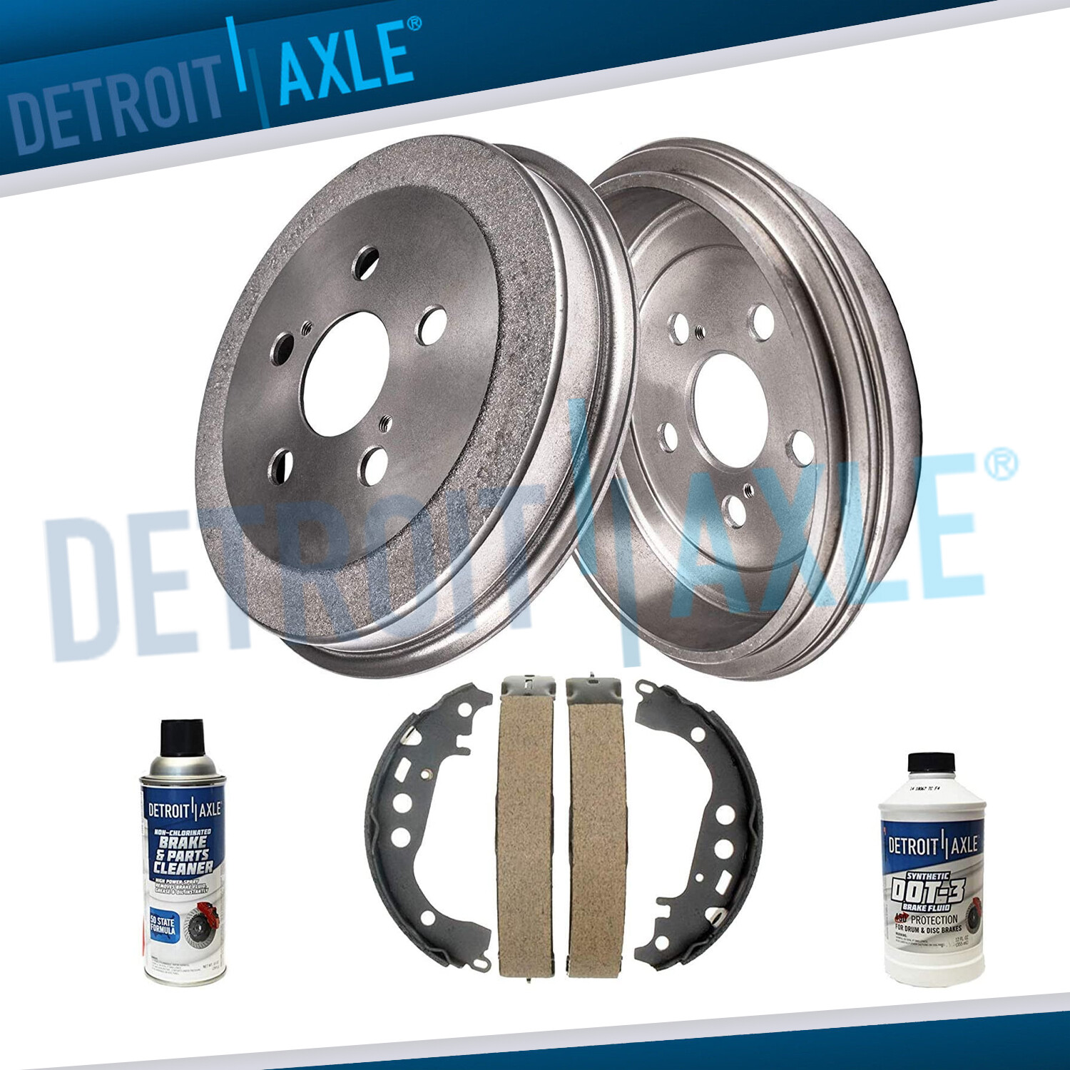 Rear Brake Drum + Ceramic Brake Shoe for 2004 2005 2006-2008 Toyota Celica Prius