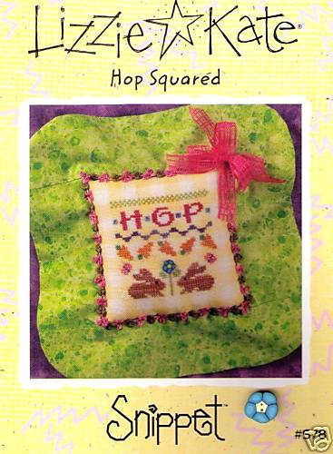 Lizzie Kate Easter Hop Squared Chart + Clay Button