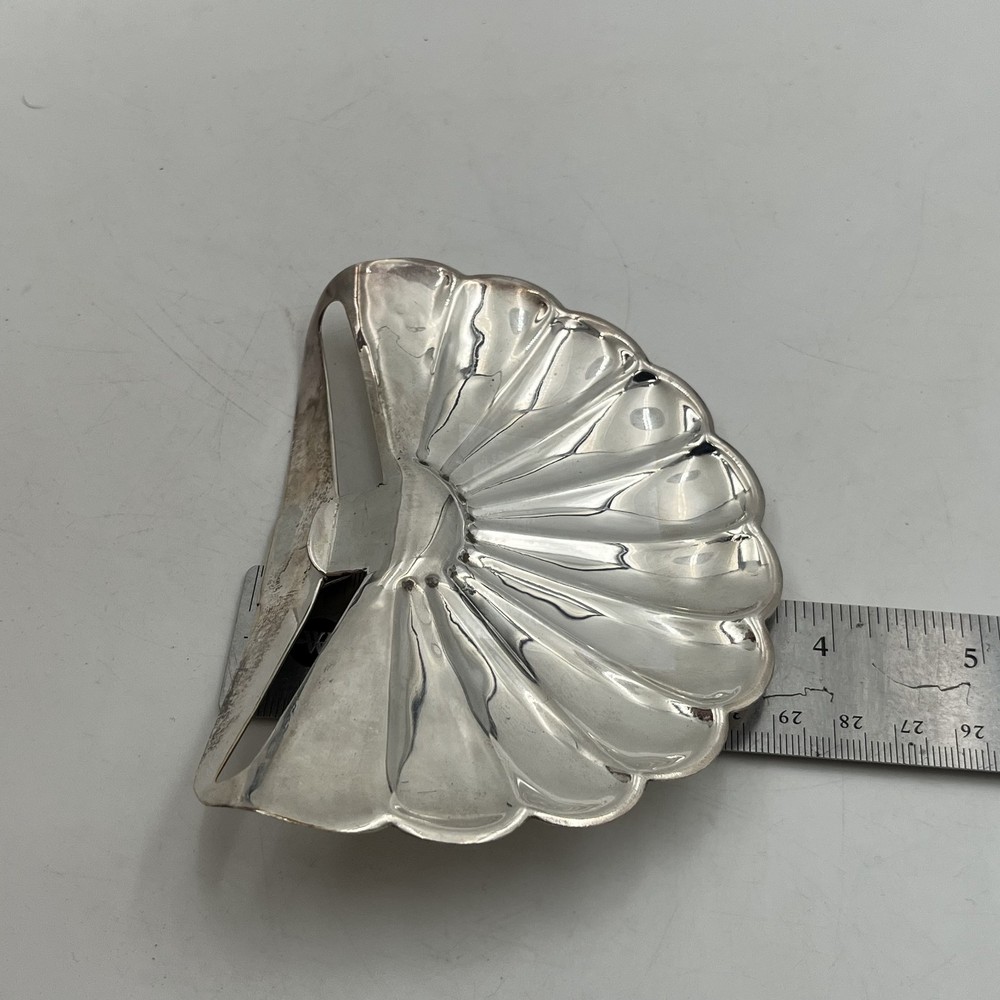 Vintage Silver Plated Shell Trinket Dish 4.” Vanity Tray, Coastal Jewelry Holder