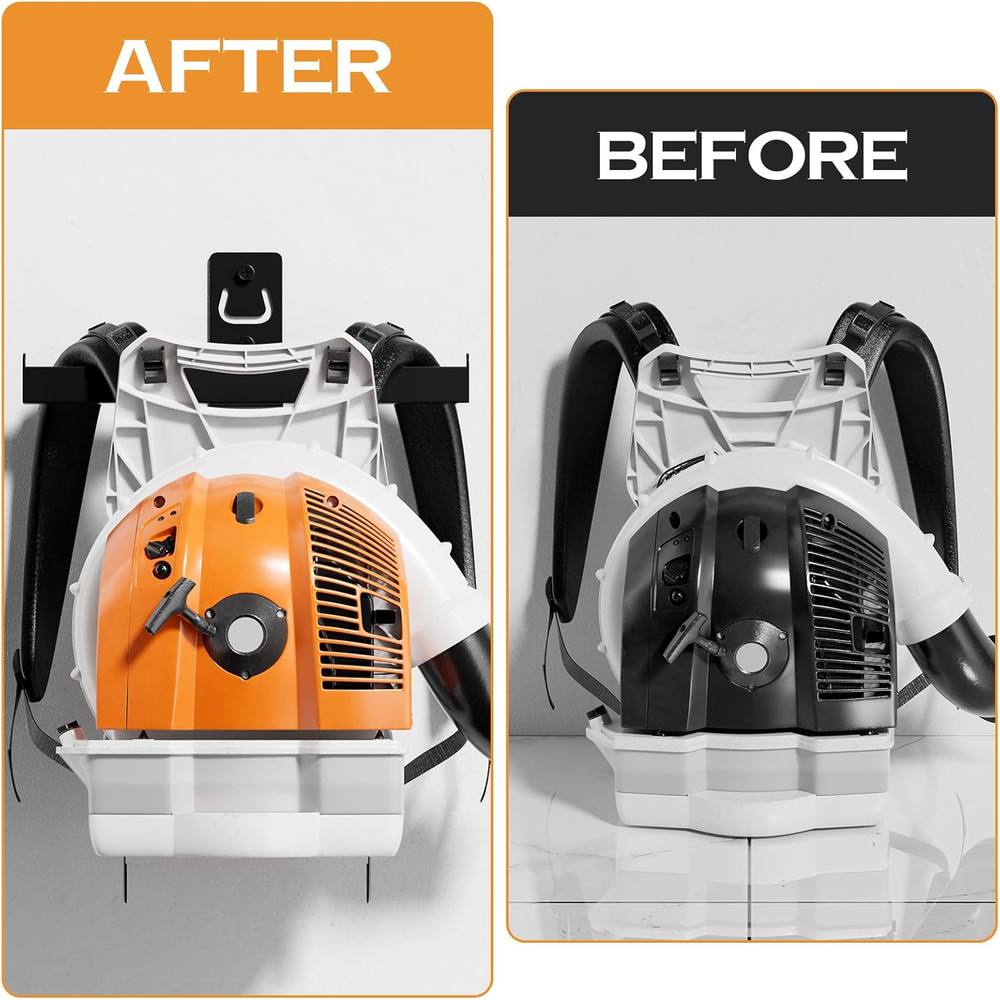Heavy-Duty Backpack Blower and Sprayer Wall Mount Storage Organizer