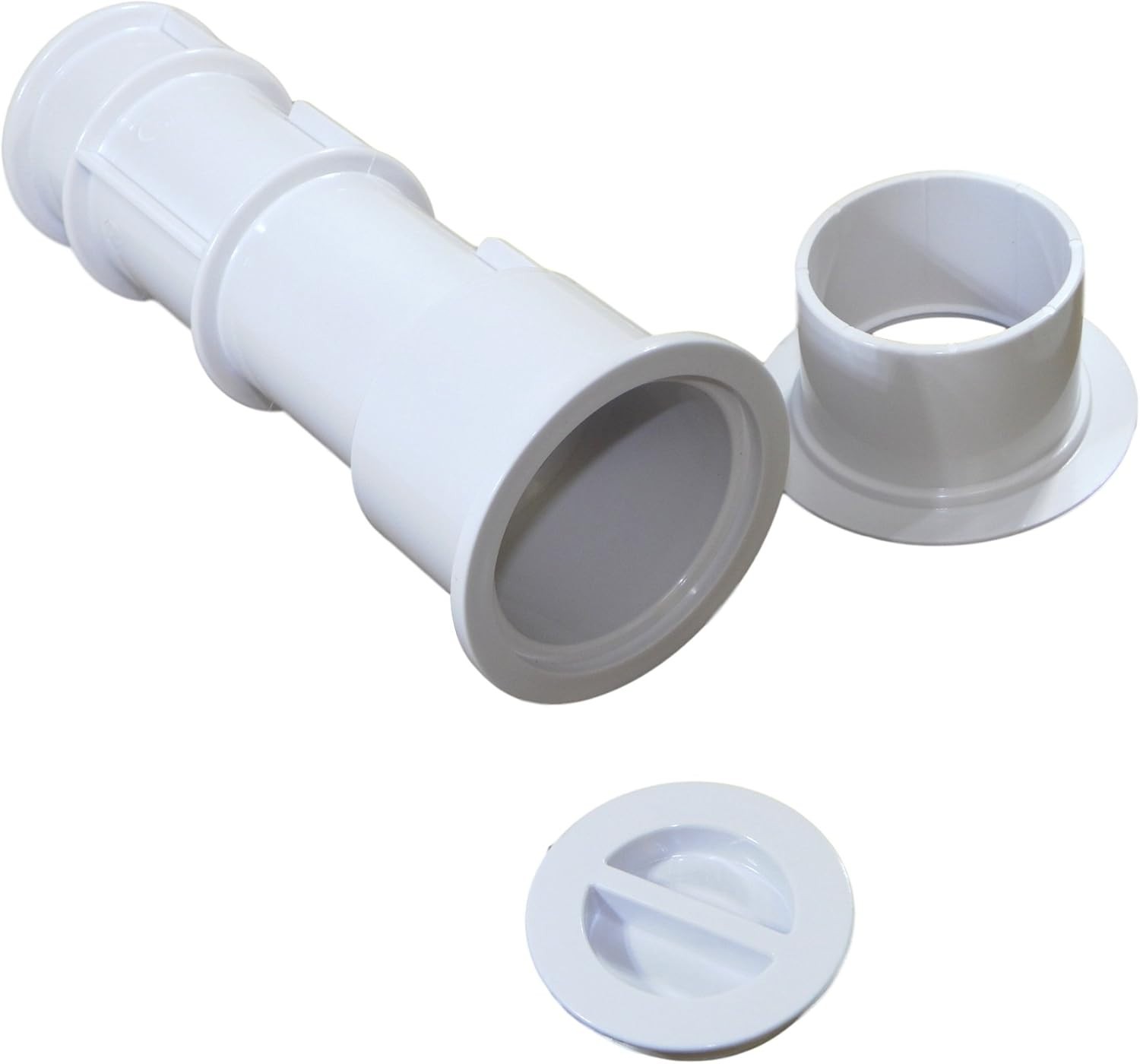 Umbrella Stand W/Sleeve & Cap 7In White Portable Pool Patio Accessory