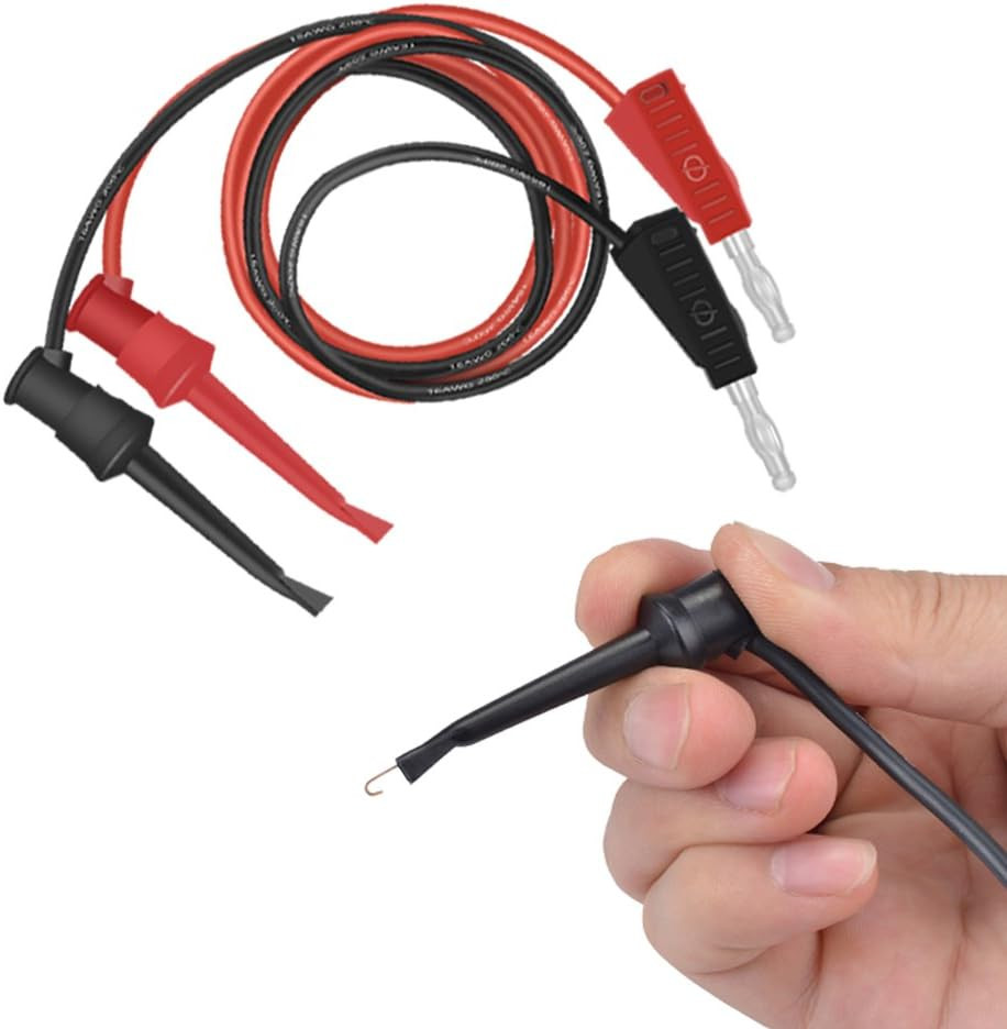 Yubone Multimeter Test Leads,Stackable Banana Test Lead Kit with 30A Alligator C