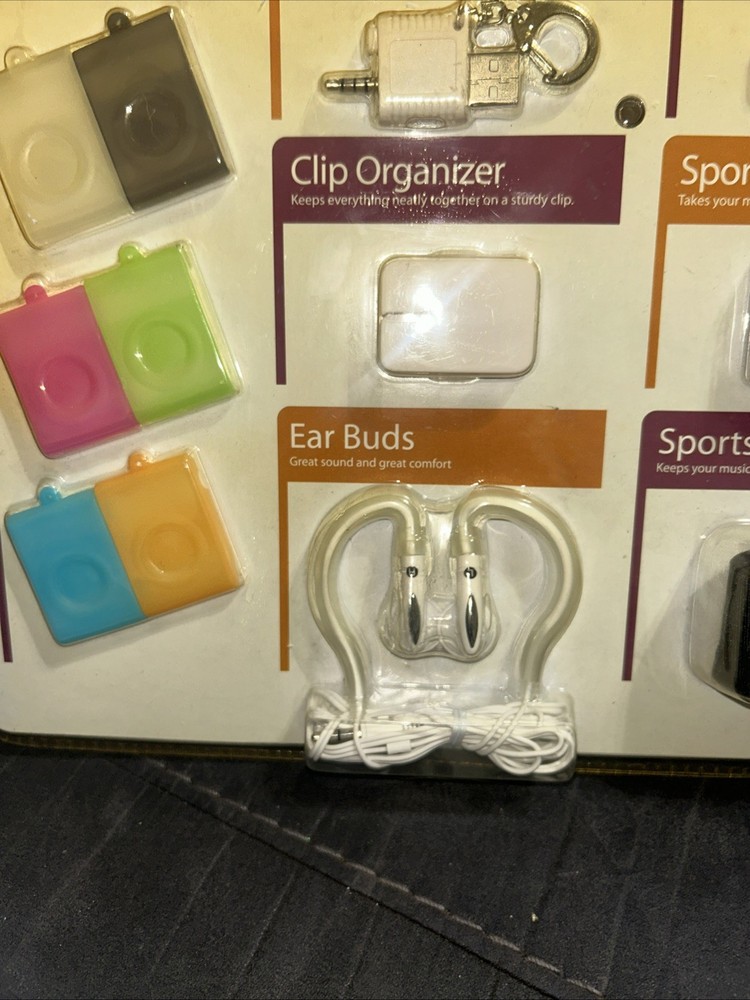 APPLE IPOD 2ND GENERATION SHUFFLE & ACCESSORY KIT CARRY COVERS EXERCISE ARM BAND